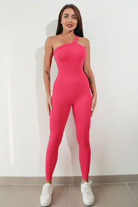 Thumbnail for Asymmetrical Neck Wide Strap Active Jumpsuit - T - 8 COLORS -