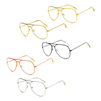 Thumbnail for Enid | F1001 - Trendy Aviator Clear Glasses Lens Sun Glasses - 5 COLORS -