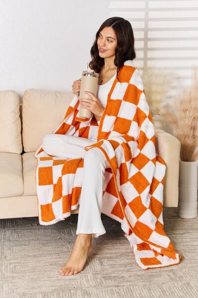 Cuddley Checkered Decorative Throw Blanket - T - 6 COLORS -