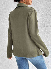 Thumbnail for Statement Collar Long Sleeve Jacket - T - 1 COLOR -