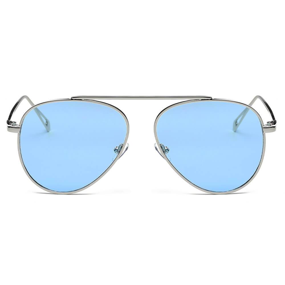 Hidalgo | S2021 - Metal Oversize Tinted Lens Aviator Sunglasses - 8 COLORS -