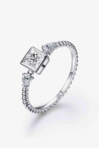 Thumbnail for Moissanite Square Shape 925 Sterling Silver Ring