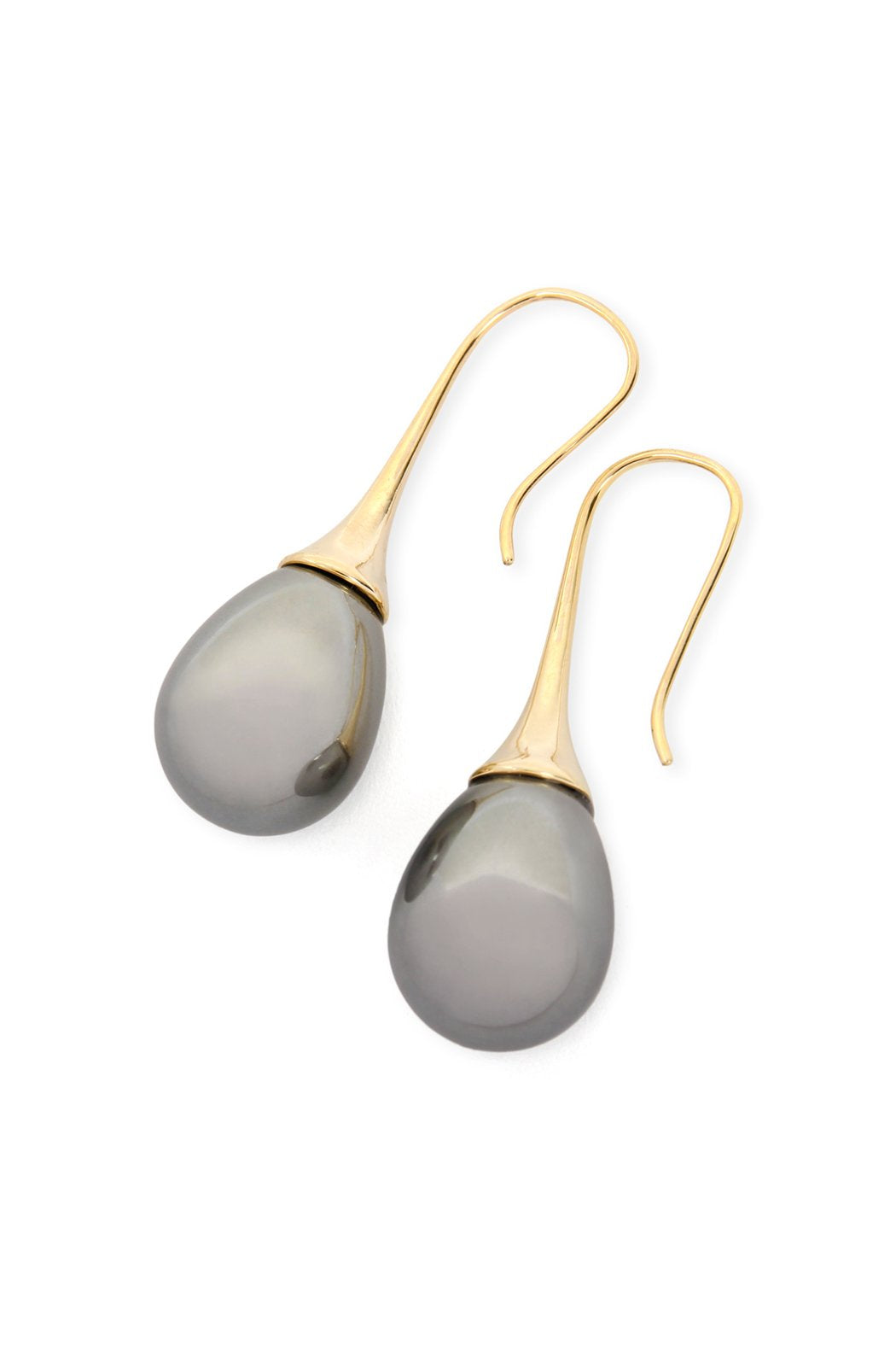 Teardrop Pearl Pull Trough Earrings - 4 COLORS -