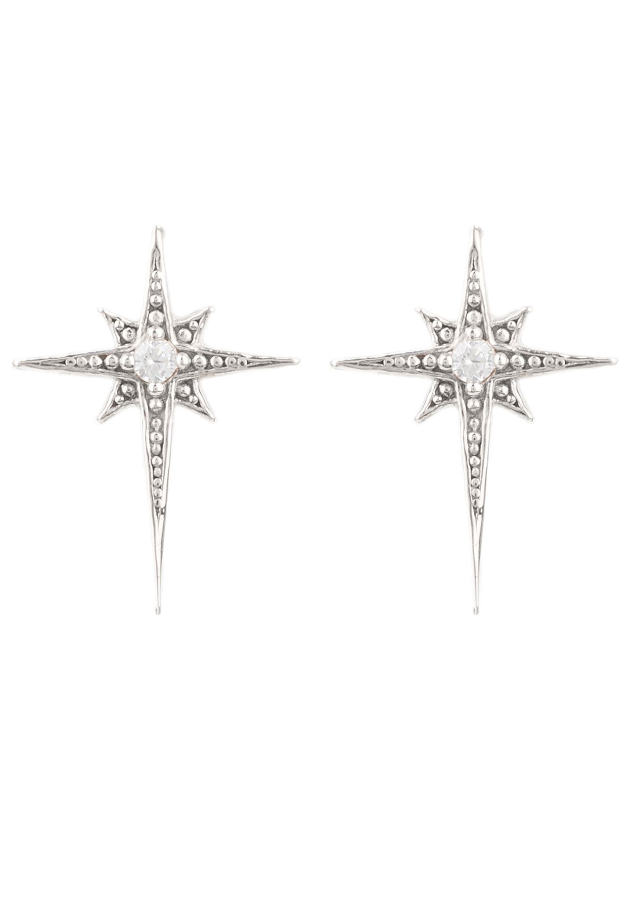 LATELITA - Mini Star Burst Small Stud Earrings Silver -