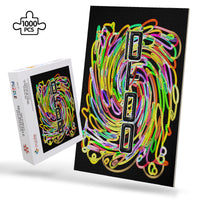 Thumbnail for OOTO - A NEON SWIRLED MESS - PUZZLE_H2 Chipboard Jigsaw Puzzle (1000-Piece) -