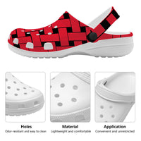 Thumbnail for OOTO - RED WEAVE - WITH (OPTIONAL) PIVOTING HEEL STRAP - SF_S48_All Over Printing Crocs Clogs -