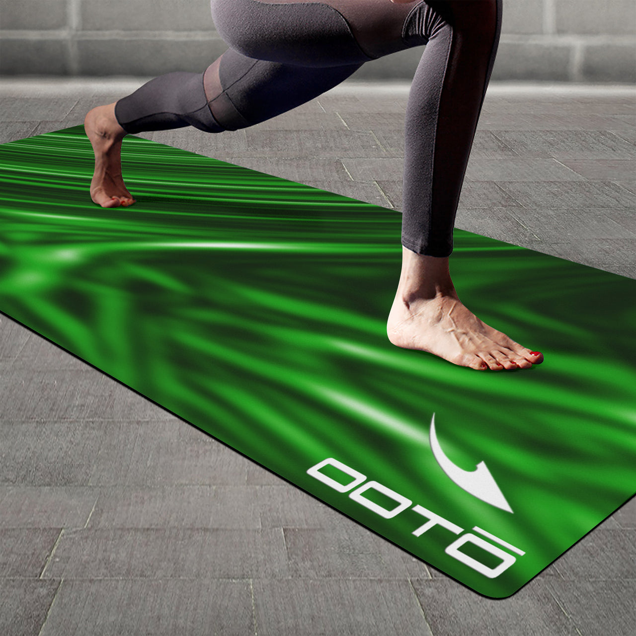 OOTO - Yoga Mat - Green big man section