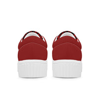 Thumbnail for OOTO - Women's Low Top Platform Sneaker - RED MARBLED - 1 COLOR -