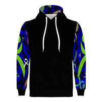 Thumbnail for OOTO - GLYPHIC EN DIMENSIONAL GRASP / SLEEVES & HOOD LINING - D55 Men's All Over Print Hoodie - 1 COLOR -