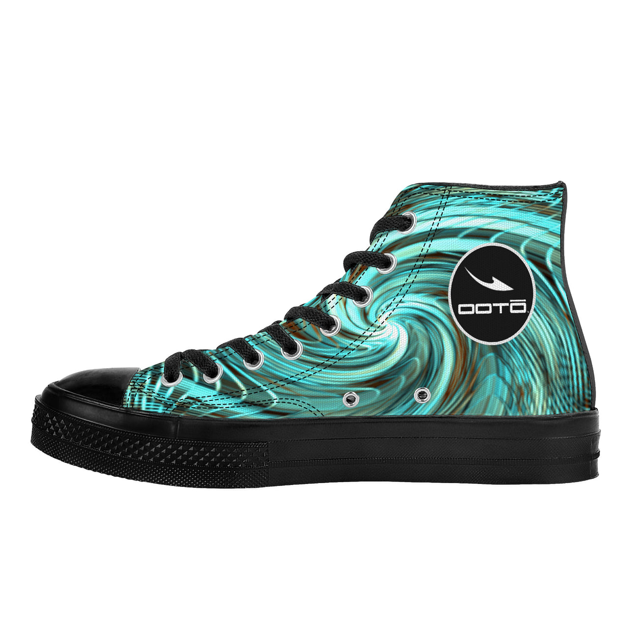 OOTO - GREEN REALITY AQUATIC PHASE - SF_D71 High Top Canvas Shoes - Black soles - 1 COLOR -