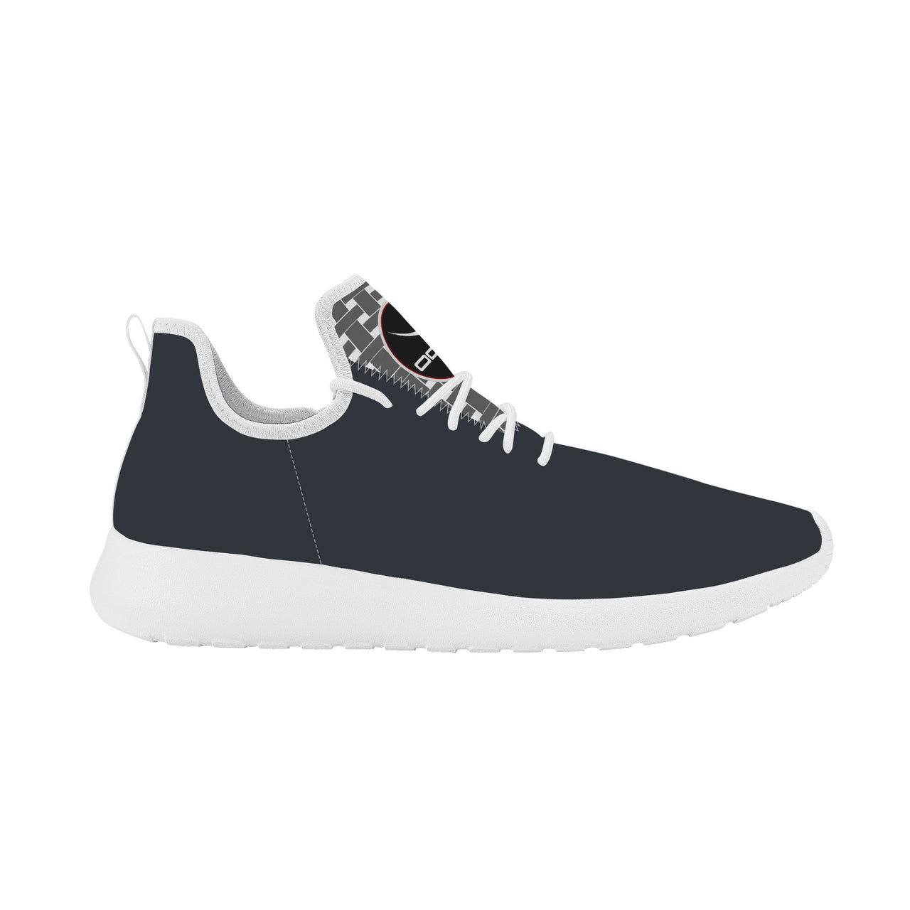 OOTO - SF_F39 Lightweight Mesh Knit Sneaker - Grey weave tongue - CLASSIC B & W RED HOVER - 1 COLOR -