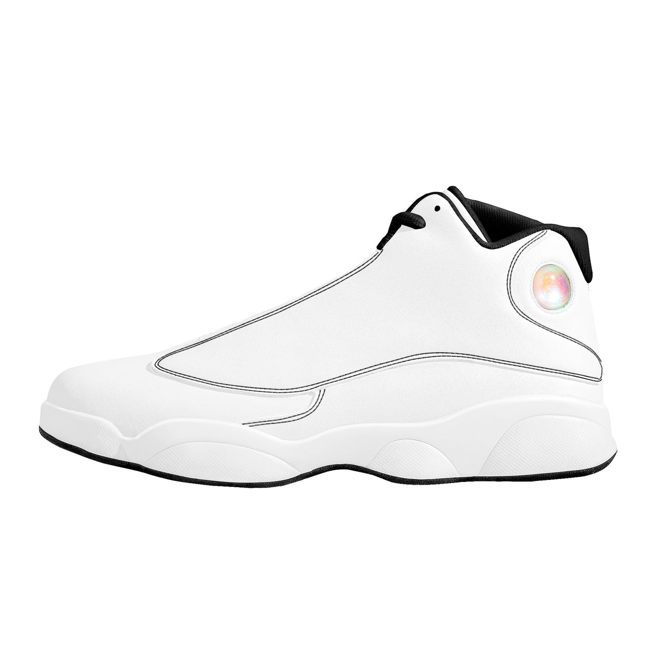 OOTO - EZ WHITE -  SF_D89 Basketball Shoes - White soles -  Black tread - 1 COLOR -