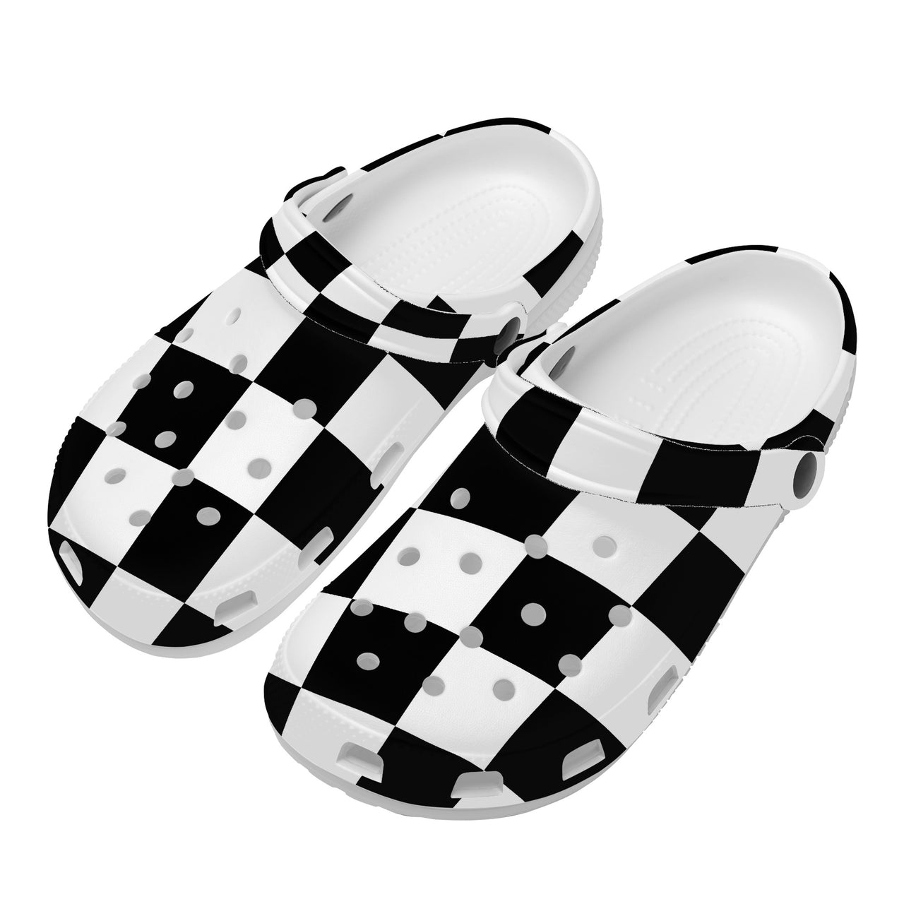 OOTO - CHECKERED - SF_S48_WITH (OPTIONAL) PIVOTING HEEL STRAP - Crocs Clogs -