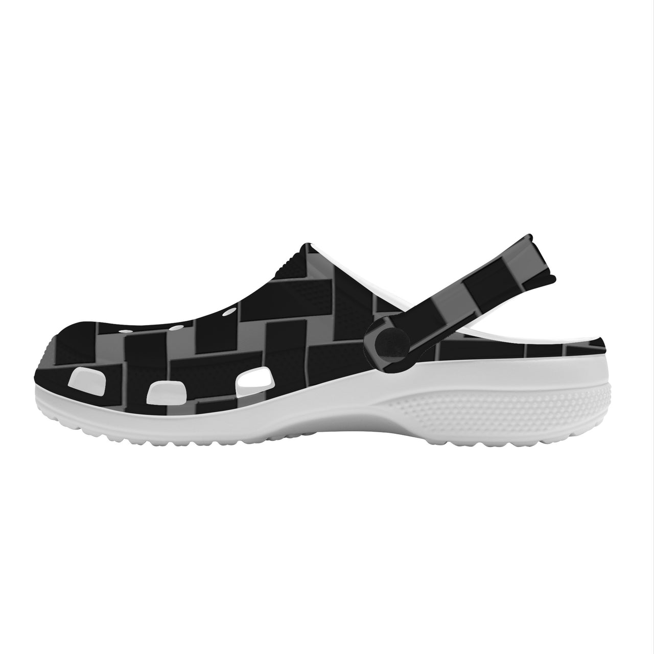 OOTO - BLACK WEAVE - WITH (OPTIONAL) PIVOTING HEEL STRAP - SF_S48_Crocs Clogs