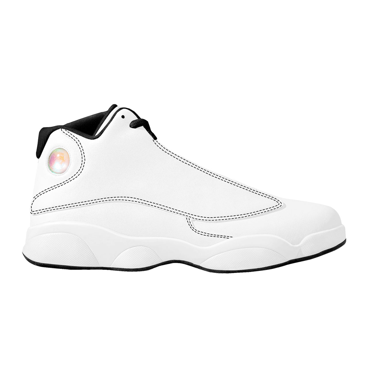 OOTO - EZ WHITE -  SF_D89 Basketball Shoes - White soles -  Black tread - 1 COLOR -