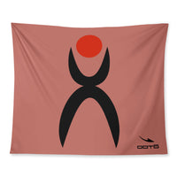 Thumbnail for OOTO - GLYPHIC EN BLACK AND RED - Wall Tapestry - 3 SIZES -