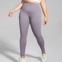 Thumbnail for Women's Plus Size Running Sweatpants High Waist Hip Lift Alphabet Quick Dry Yoga Pants - K - PLUS SIZE - 3 COLORS -