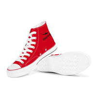 Thumbnail for OOTO - D70 High Top Canvas Shoes - RED ENDEAVOR - DASH EN BLACK - White soles - 1 COLOR -