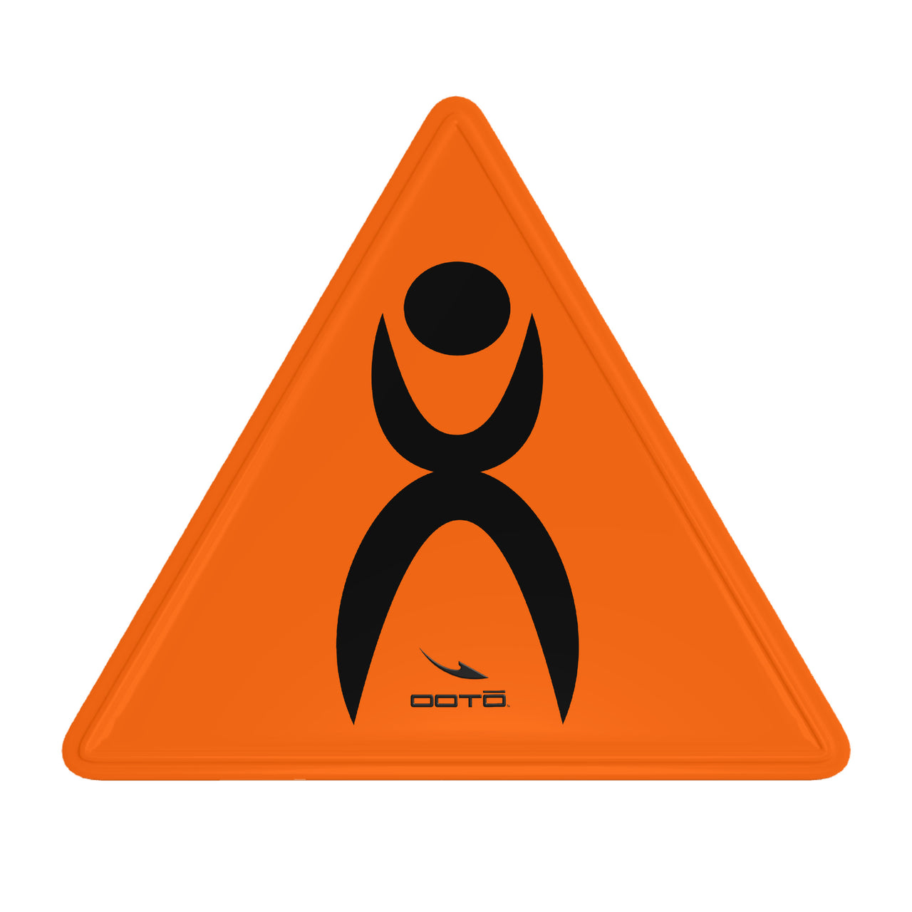 OOTO - GLYPHIC WARNING SIGN - HC_C75 Triangular Steel Cut Out Shape Metal Art Decor -