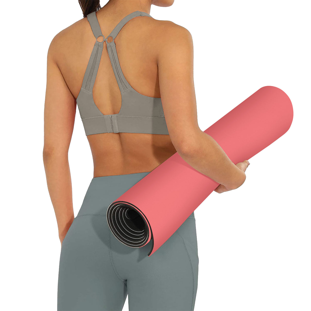 OOTO - Yoga Mat - Glyphic en neon yellow - salmon - Dash en neon blue -