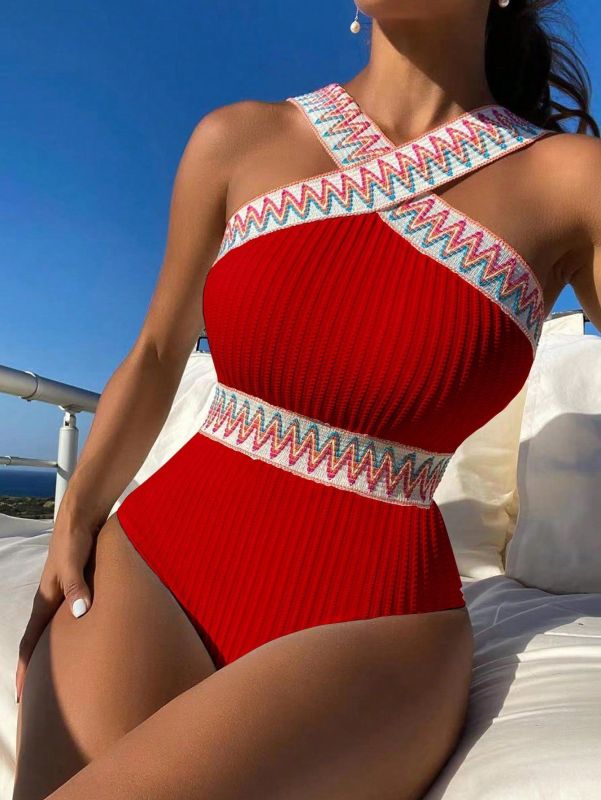 New Sleeveless Slimming Conservative One-piece Bikini - K - 5 COLORS -