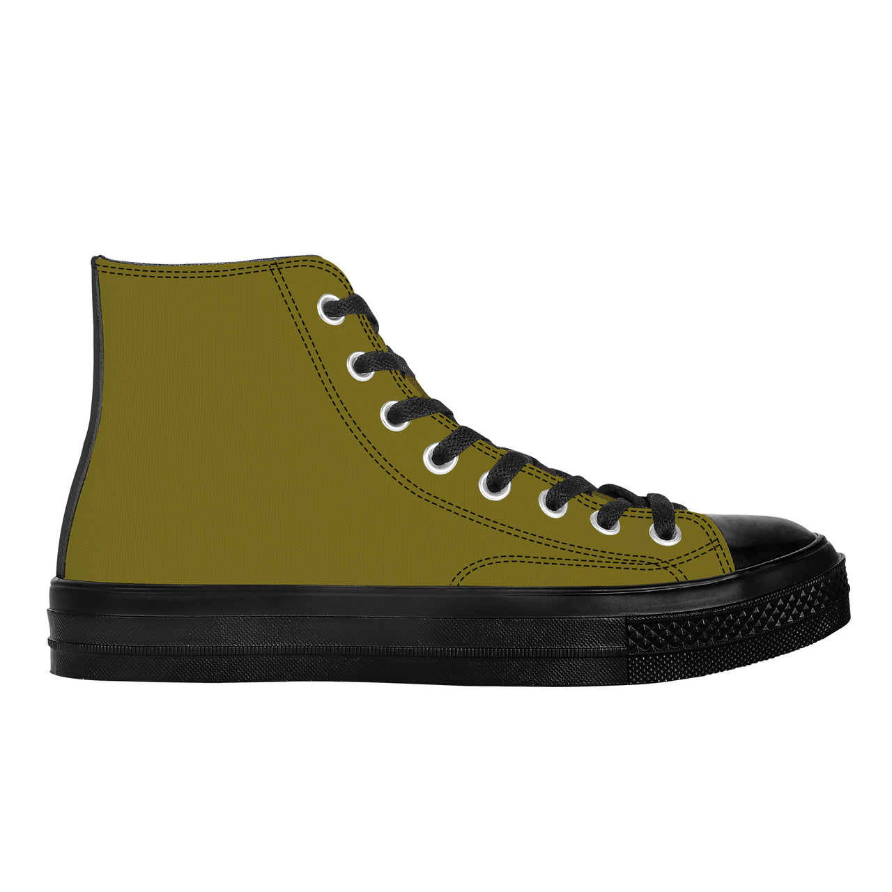 OOTO - NOISEY LT. OLIVE - High top canvas shoes - Black soles - 1 COLOR -