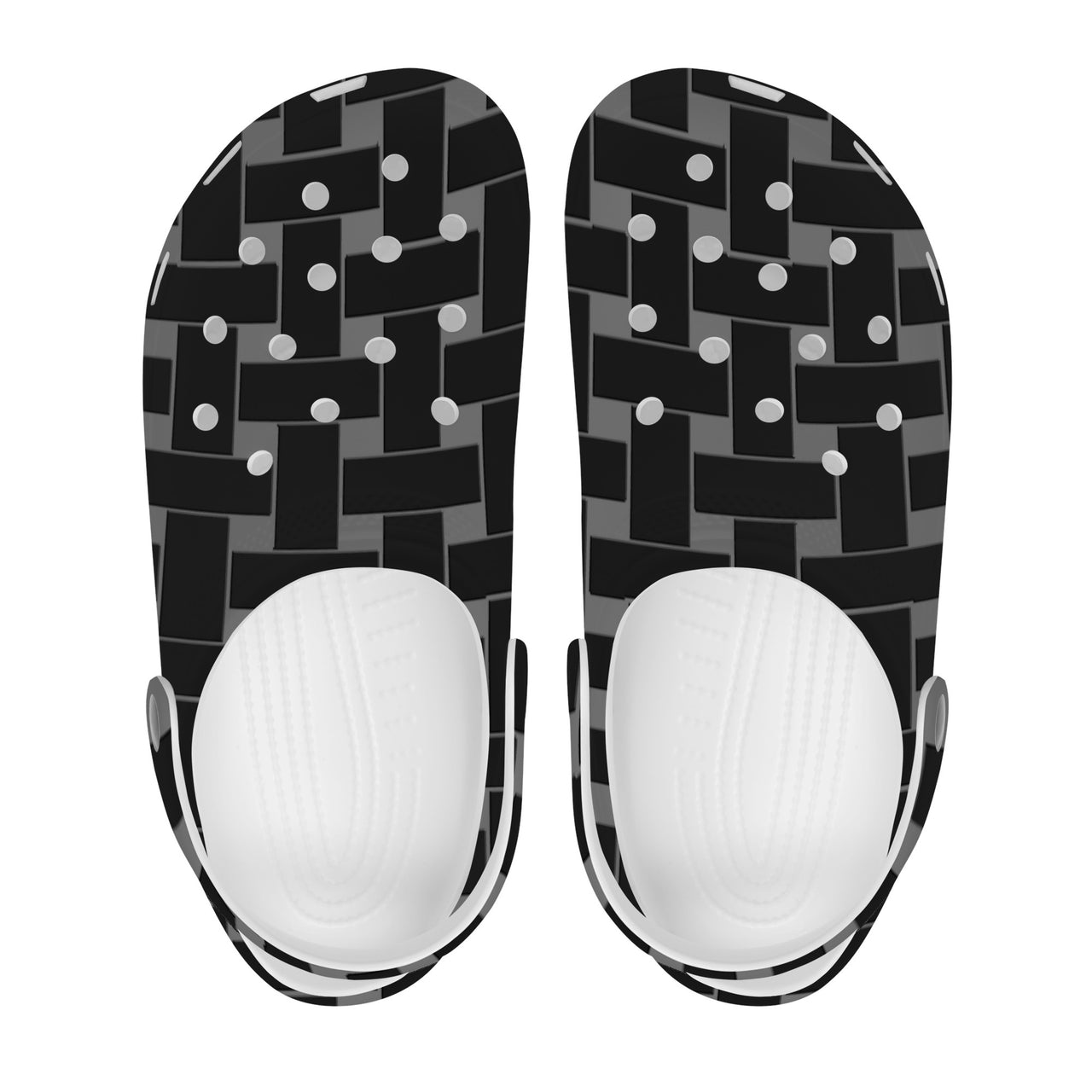 OOTO - BLACK WEAVE - WITH (OPTIONAL) PIVOTING HEEL STRAP - SF_S48_Crocs Clogs