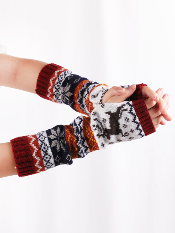 Women's Warm Knitted  Christmas Gloves - 1 SIZE FIT / 3 COLORS -