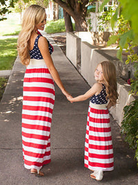 Thumbnail for Women's American Flag Print Tank Top Dress - K -