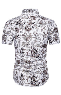 Thumbnail for Men's Summer Fashion Short Sleeve Printed Shirt - K - BD -