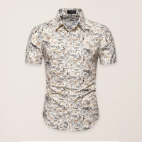 Thumbnail for Men's Summer Fashion Printed Short Sleeve Shirts - K - BD -