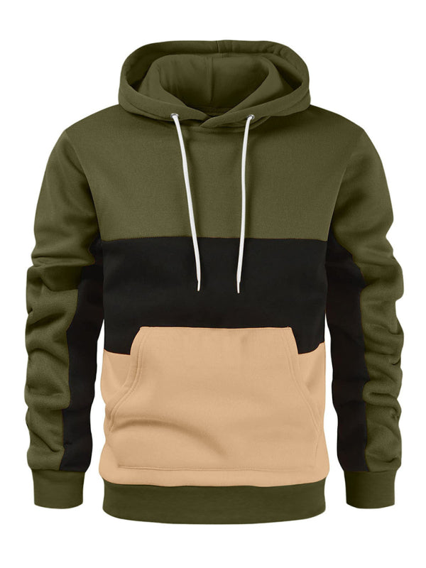 Men's Colorblock Fleece Hoodie - K - 4 COLORS -