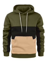 Thumbnail for Men's Colorblock Fleece Hoodie - K - 4 COLORS -