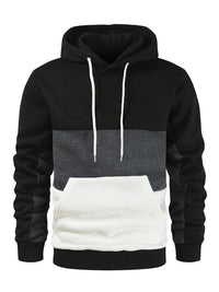 Thumbnail for Men's Colorblock Fleece Hoodie - K - 4 COLORS -