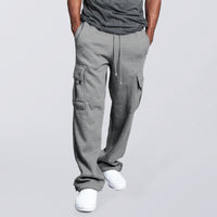 Thumbnail for Men's Solid Color Drawstring Waist Cargo Pants - K - 4 COLORS -