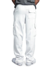 Thumbnail for Men's Solid Color Drawstring Waist Cargo Pants - K - 4 COLORS -