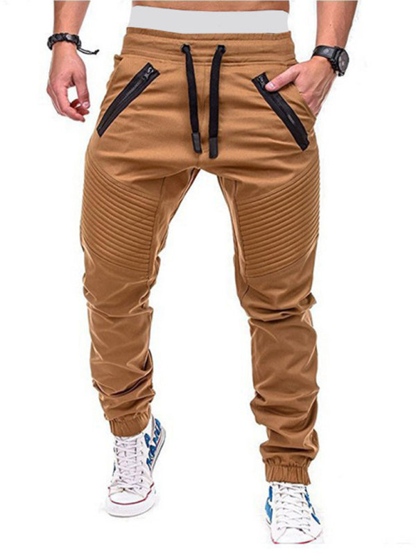 Men's Drawstring Waist Cargo Pants - K - 6 COLORS -