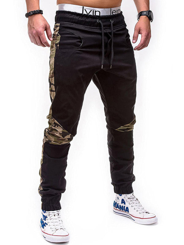 Men's Camouflage Patchwork Drawstring Waist Cargo Pants - K - 3 COLORS -