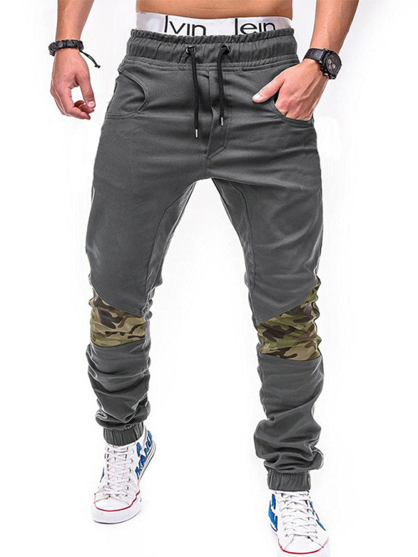 Men's Camouflage Patchwork Drawstring Waist Cargo Pants - K - 3 COLORS -