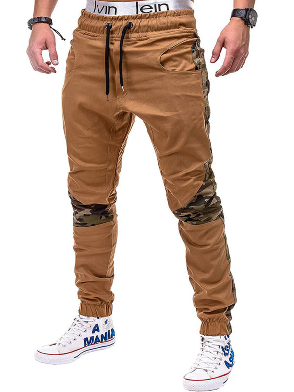 Men's Camouflage Patchwork Drawstring Waist Cargo Pants - K - 3 COLORS -