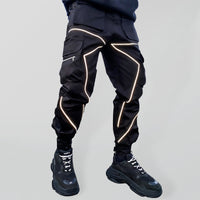 Thumbnail for Men's trendy loose straight multi-pocket cargo pants - K - 4 COLORS -