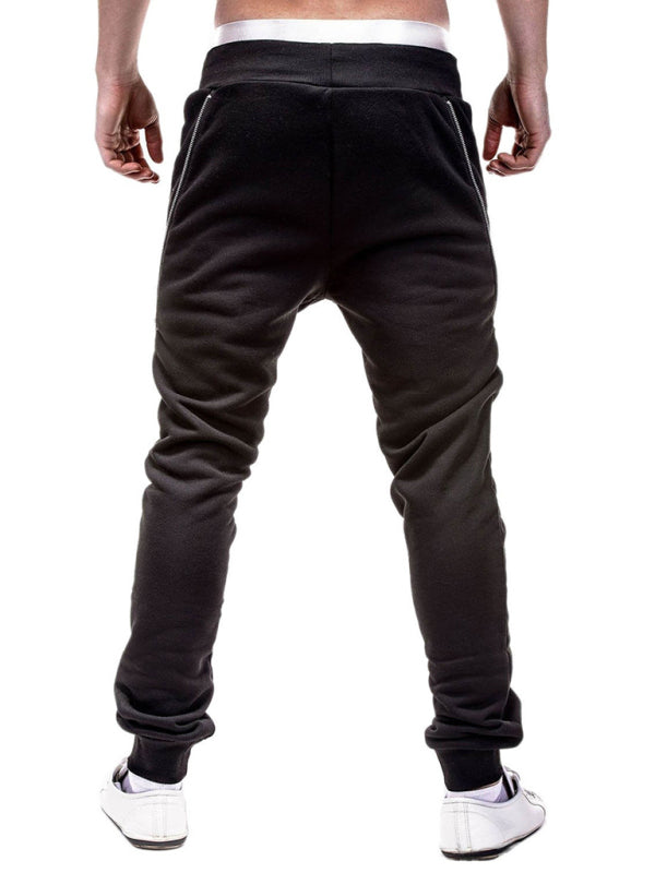 Men's fashion casual personalized zipper trim trousers - K - 3 COLORS -