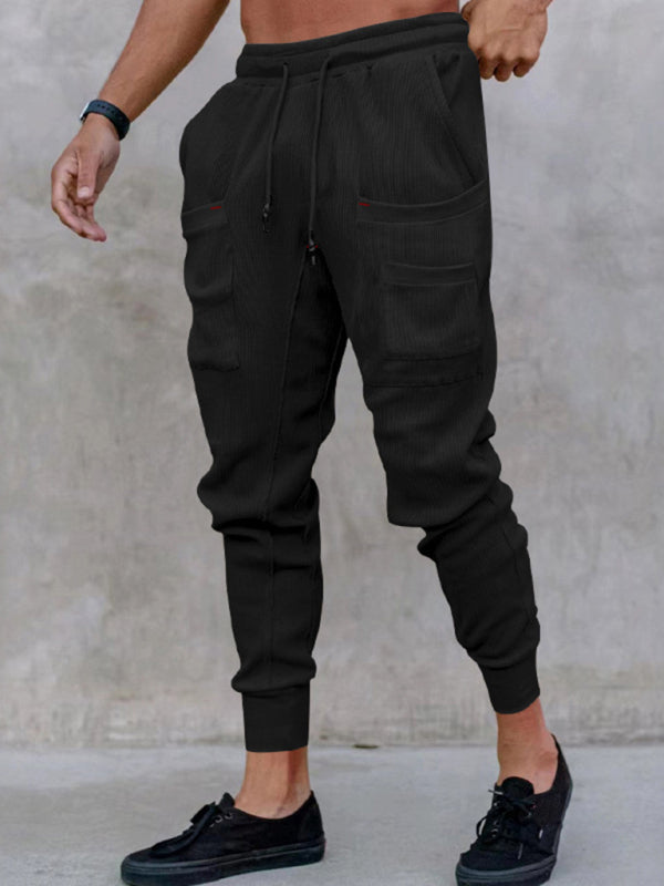 Men's new sports pants, loose legged, multi-pocket casual trousers - K - 5 COLORS -