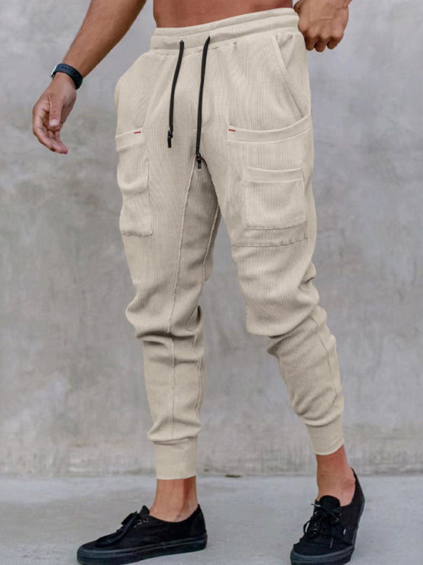 Men's new sports pants, loose legged, multi-pocket casual trousers - K - 5 COLORS -