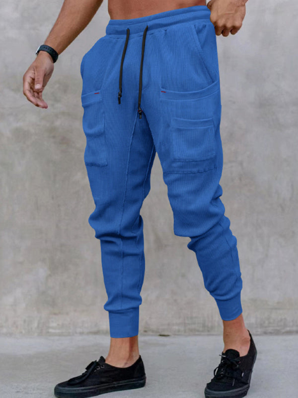 Men's new sports pants, loose legged, multi-pocket casual trousers - K - 5 COLORS -