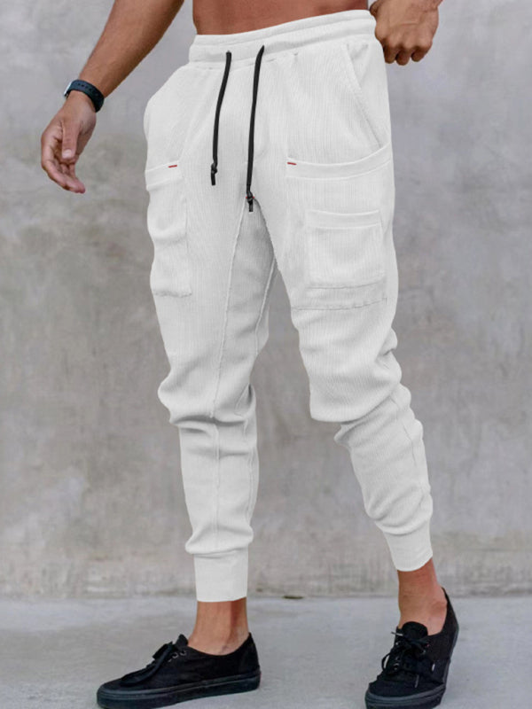 Men's new sports pants, loose legged, multi-pocket casual trousers - K - 5 COLORS -