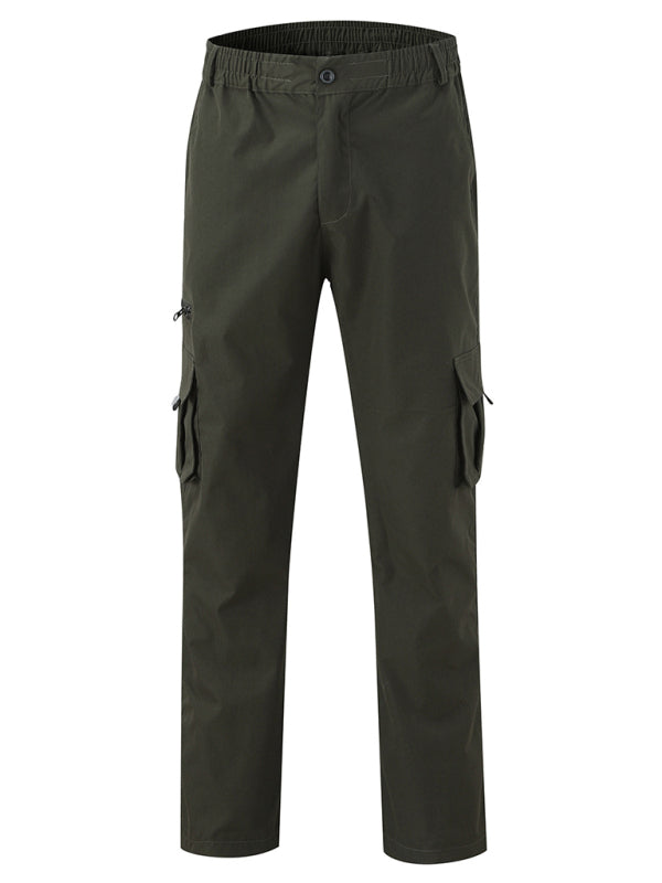 Men's Casual Multi-Pocket Loose Straight Cargo Pants - K - 4 COLORS -