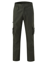 Thumbnail for Men's Casual Multi-Pocket Loose Straight Cargo Pants - K - 4 COLORS -