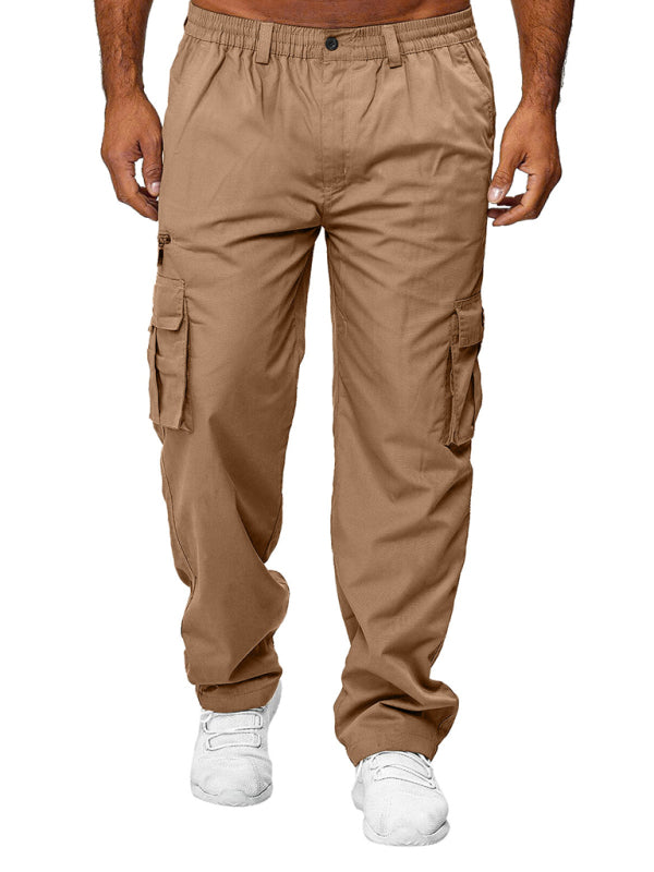 Men's Casual Multi-Pocket Loose Straight Cargo Pants - K - 4 COLORS -