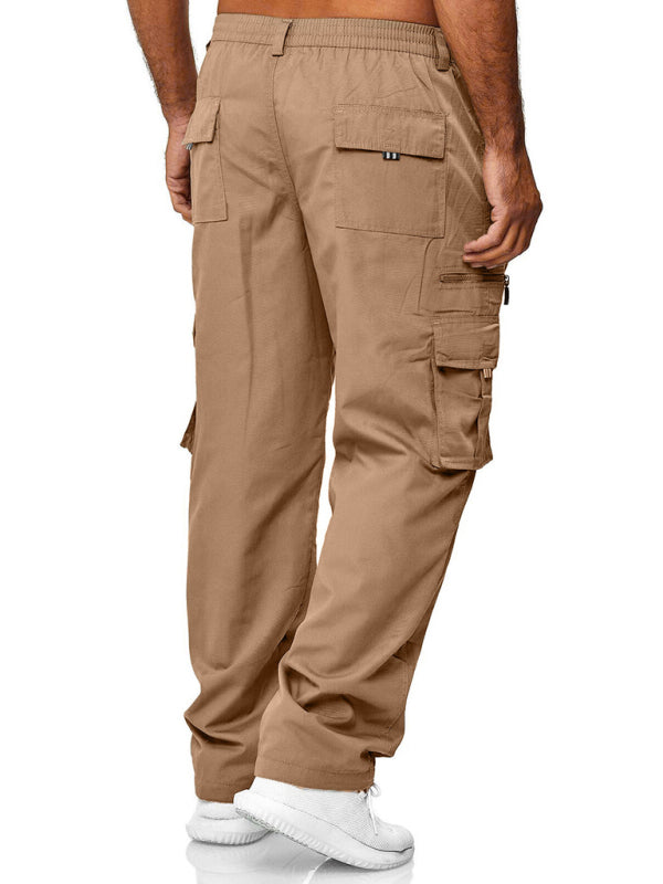 Men's Casual Multi-Pocket Loose Straight Cargo Pants - K - 4 COLORS -